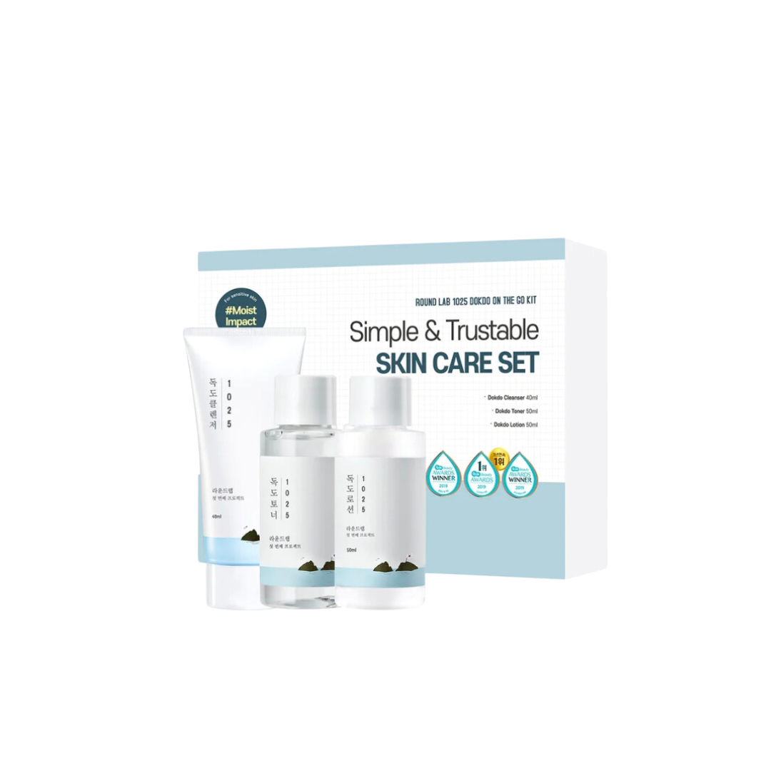 ON THE GO KIT  (Cleanser_40ml + Toner_50ml + Lotion_50ml) - Round lab