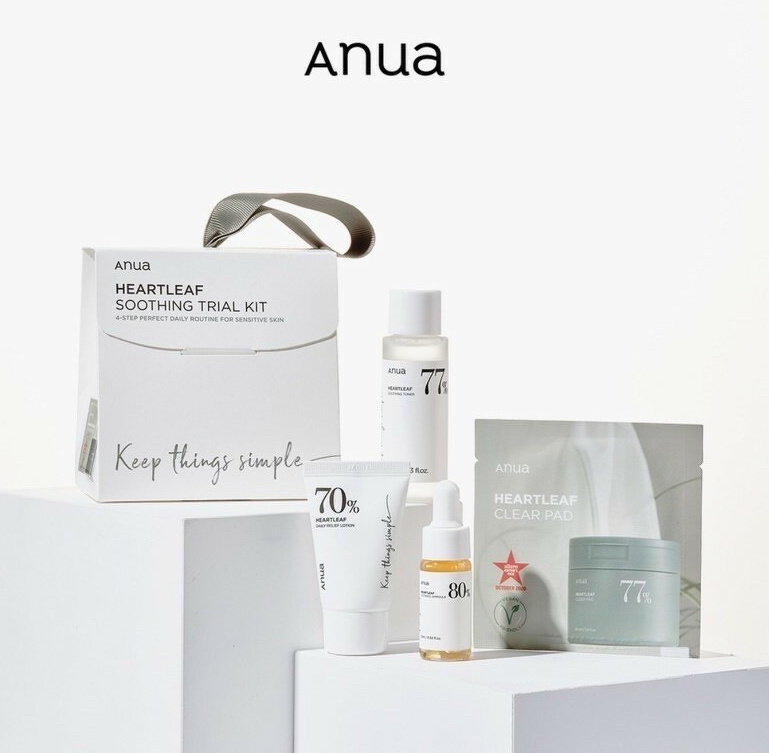 HEARTLEAF SOOTHING TRIAL KIT- ANUA - KIT Anti Acné