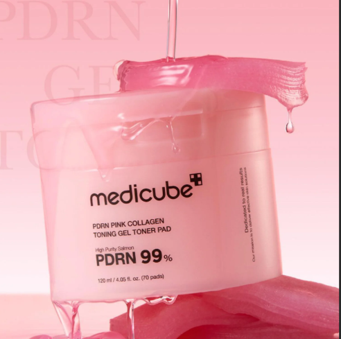 PDRN PINK COLLAGEN TONING GEL TONER PAD 70u-MEDICUBE