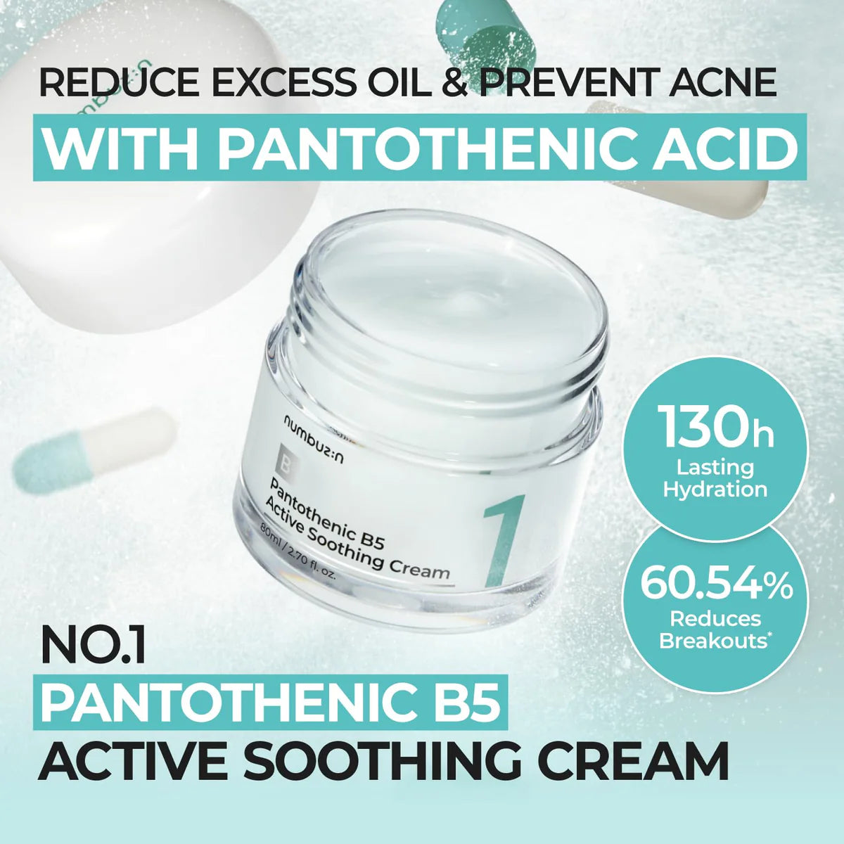 No.1 Pantothenic B5 Active Soothing Cream 80ml-Numbuzin