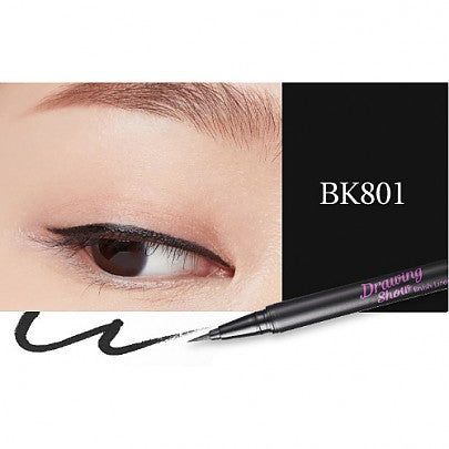 Drawing Show Brush Liner BK 801 Black -Delineador liquido en Plumon - ETUDE